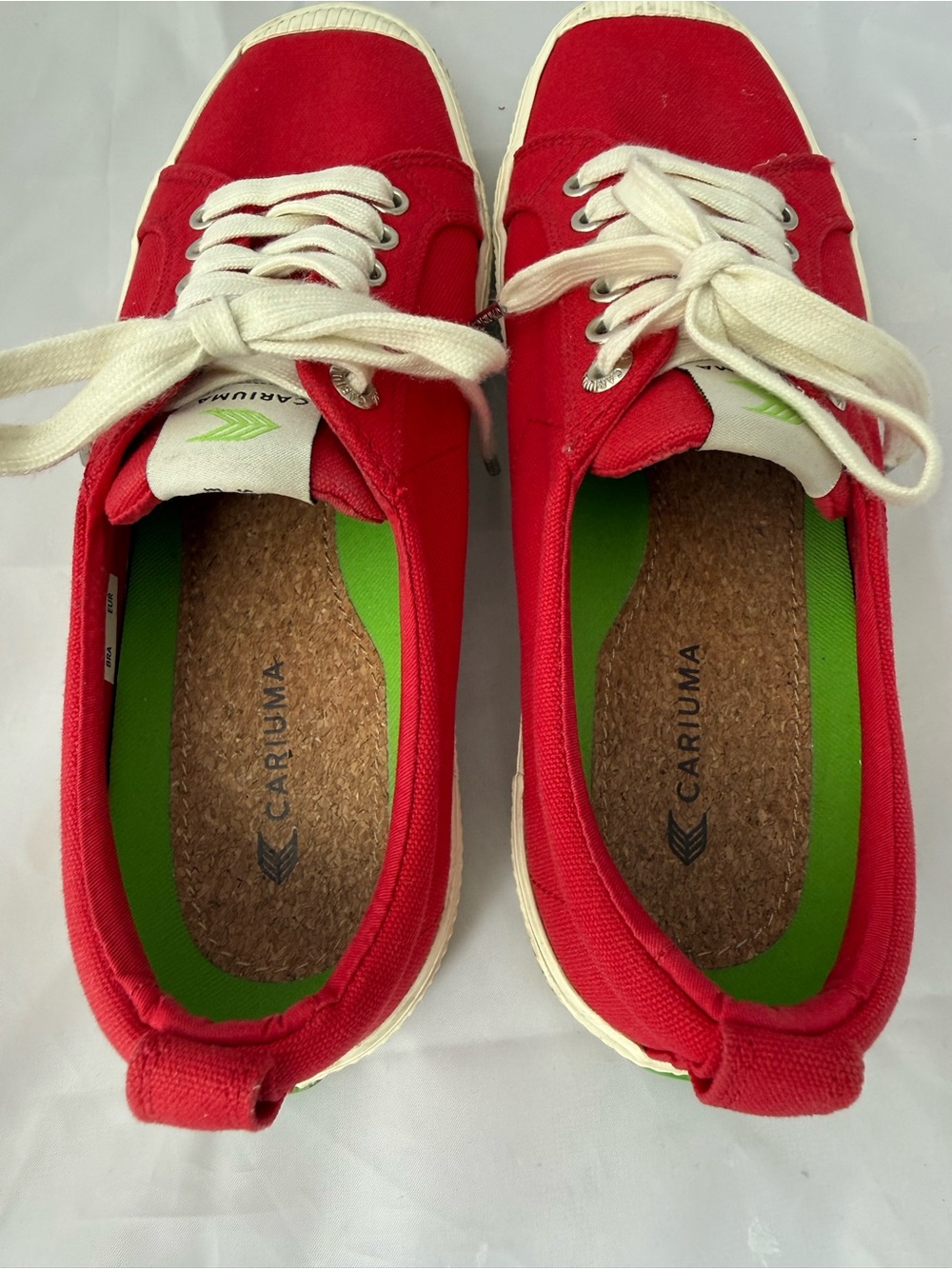 Cariuma OCA Low Red Canvas Sneakers Women’s 9.5 Sustainable Casual Shoes - Picture 8 of 10